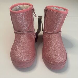 Oomphies Toddler Girls Pink Boots Glitter Size 8 New In Box